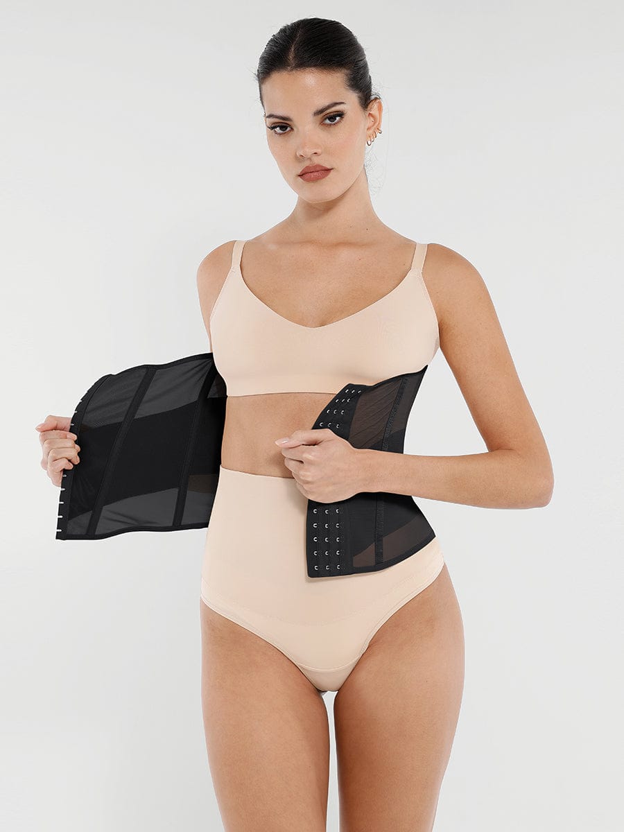 Snatched Mesh Waist Trainer 7 Steel Bones 3-Row Hooks