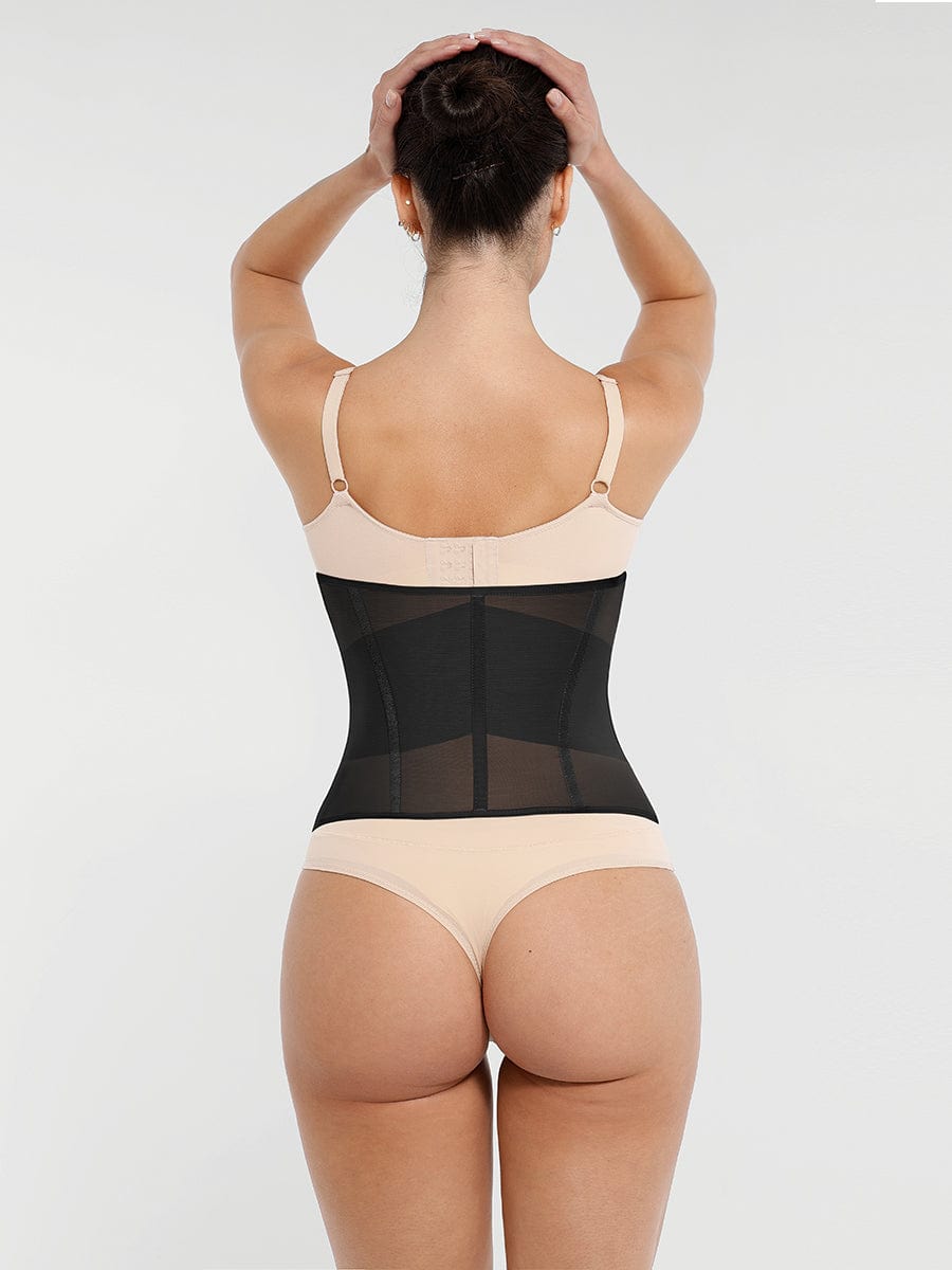 Snatched Mesh Waist Trainer 7 Steel Bones 3-Row Hooks
