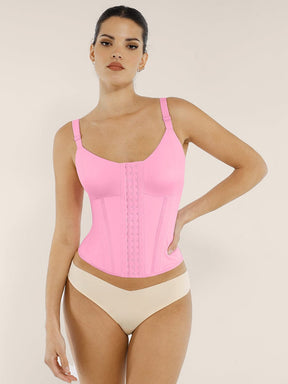 Snatched Vest Waist Trainer 7 Steel Bones Chest Support 3-Row Hooks