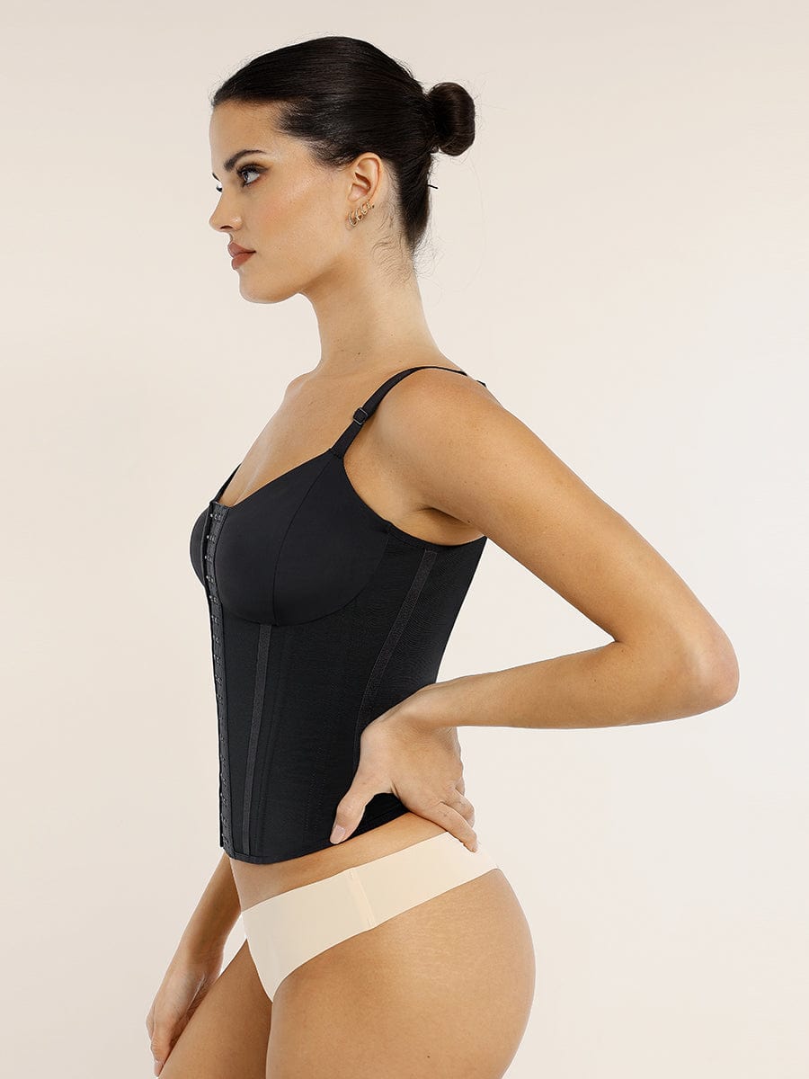 Snatched Vest Waist Trainer 7 Steel Bones Chest Support 3-Row Hooks