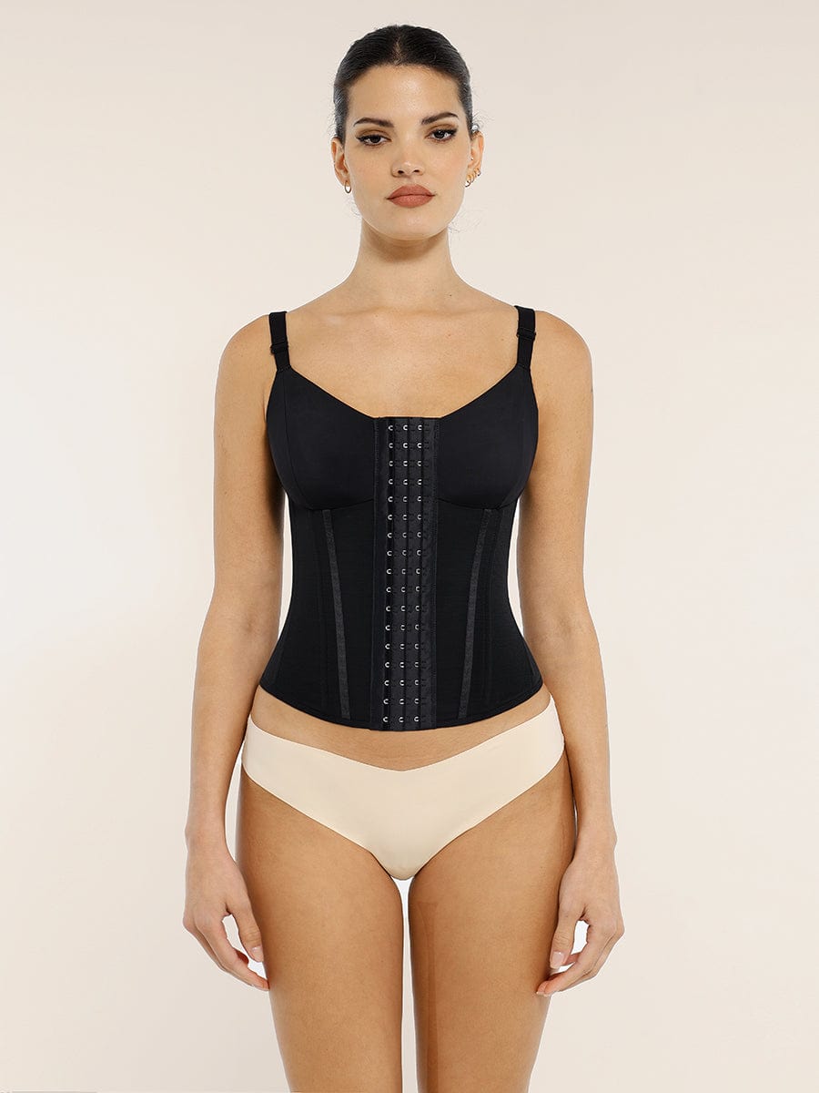 Snatched Vest Waist Trainer 7 Steel Bones Chest Support 3-Row Hooks