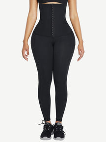 Snatched High Waist Shaping Leggings Three Hooks Pockets