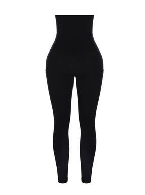 Snatched High Waist Shaping Leggings Three Hooks Pockets