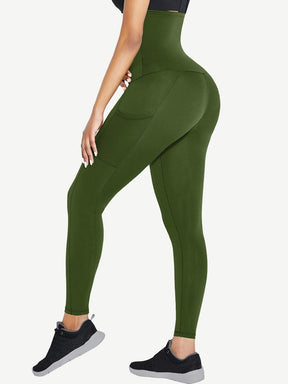 Snatched High Waist Shaping Leggings Three Hooks Pockets