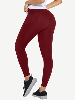 Snatched High Waist Shaping Leggings Three Hooks Pockets
