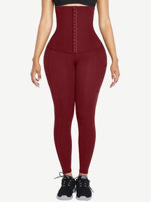 Snatched High Waist Shaping Leggings Three Hooks Pockets