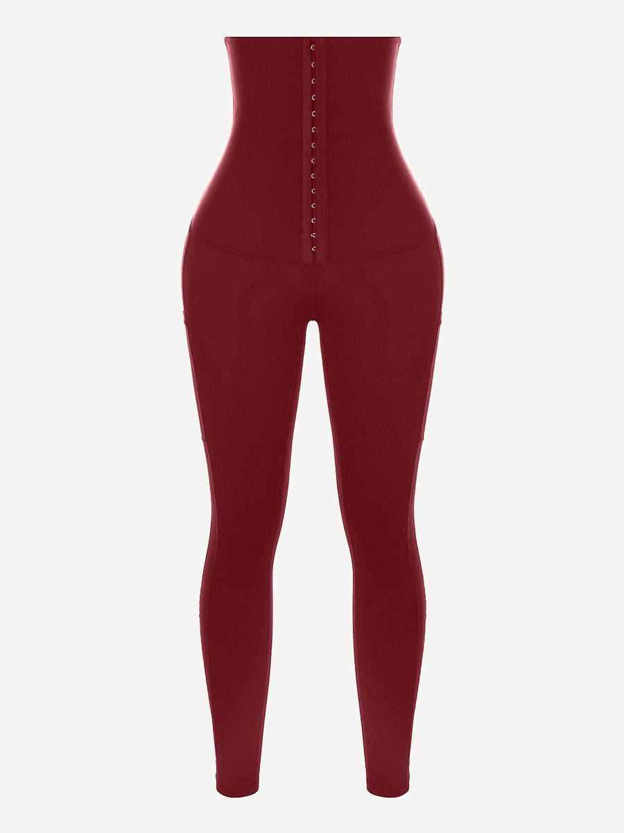 Snatched High Waist Shaping Leggings Three Hooks Pockets